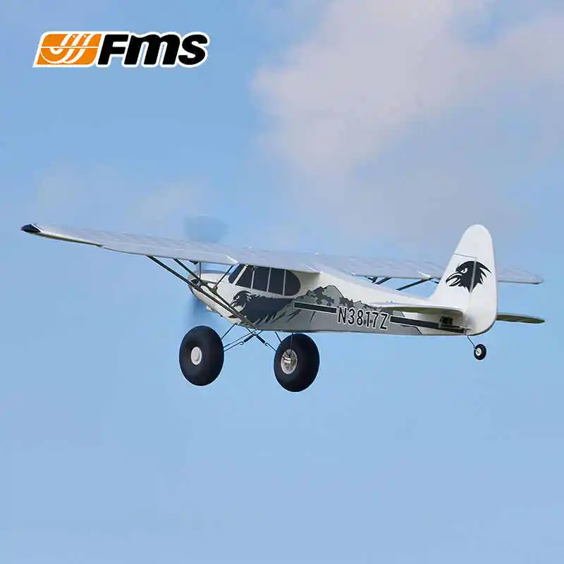 FMS 모델 항공기 1300mm PA-18 고정익 프로펠러 훈련 기계 원격 제어 항공기 모델 조립 폼 기계 RTF