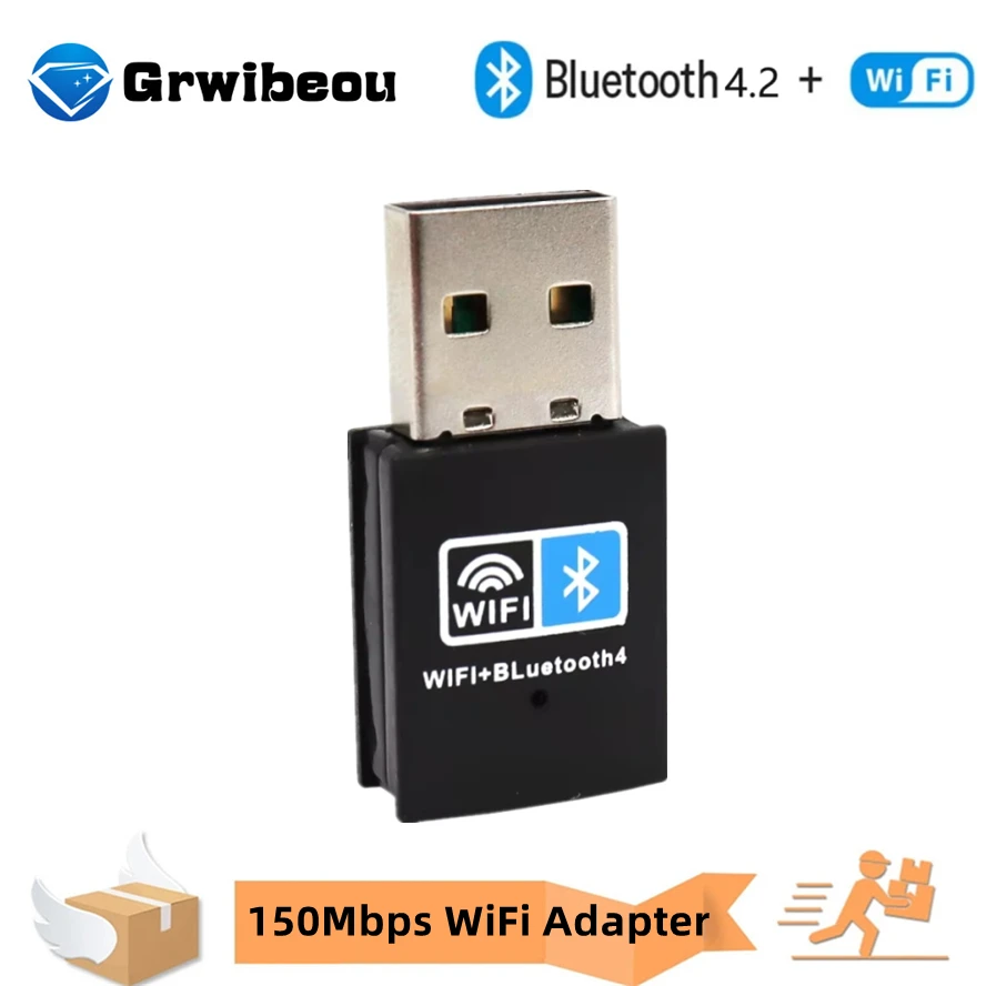WiFi Adapter 2 In 1 USB Wifi Bluetooth 150Mbps 2.4Ghz Wireless External Receiver Transmitter RTL8723BU