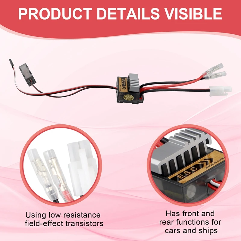 FUFU RC 320A ESC Brushed Electric Speed Controller Brush ESC For RC Car Truck Boat