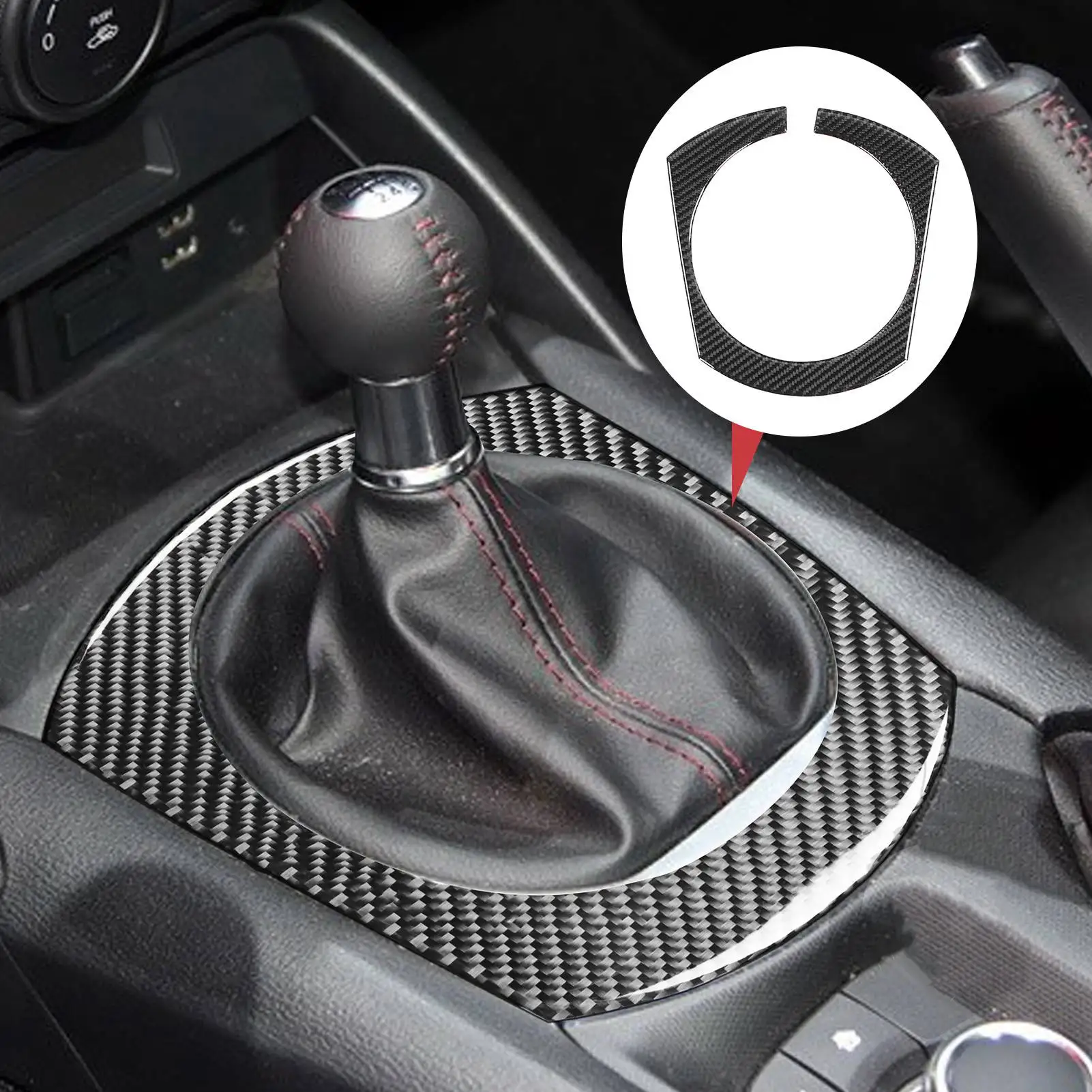 

Car Gear Shift Panel Frame Trim Carbon Fiber Style Gear Panel Cover Fit for Mazda MX‑5 ND Roadster ND 2016‑2020