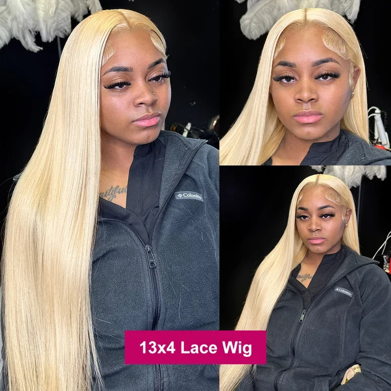 Blonde 613 Straight Wigs Human Hair 13x6 HD Lace Front Human Hair Wigs 250%Density 613 Lace Front Brazilian Remy Wig 26 Inch
