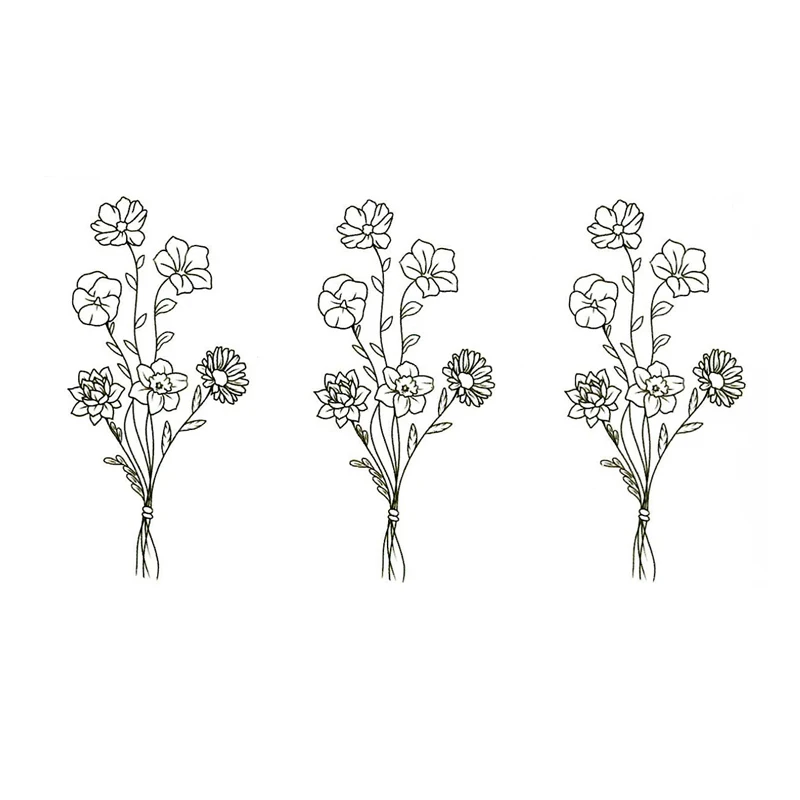 30 Stile Graue Blumen Wasserfeste Temporäre Tattoos Aufkleber Fake Tattoo Männer Schmetterling Körperkunst Flash Tatouage Henna Tattoo Frauen – Detail 11
