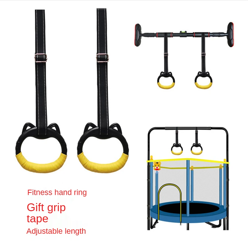 Gymnastics Rings For Kid Adult ABS Gym Ring Adjustable Straps Buckles Pull-up Workout Fitness Artistic Gymnastics Equipment Home gymnastic rings