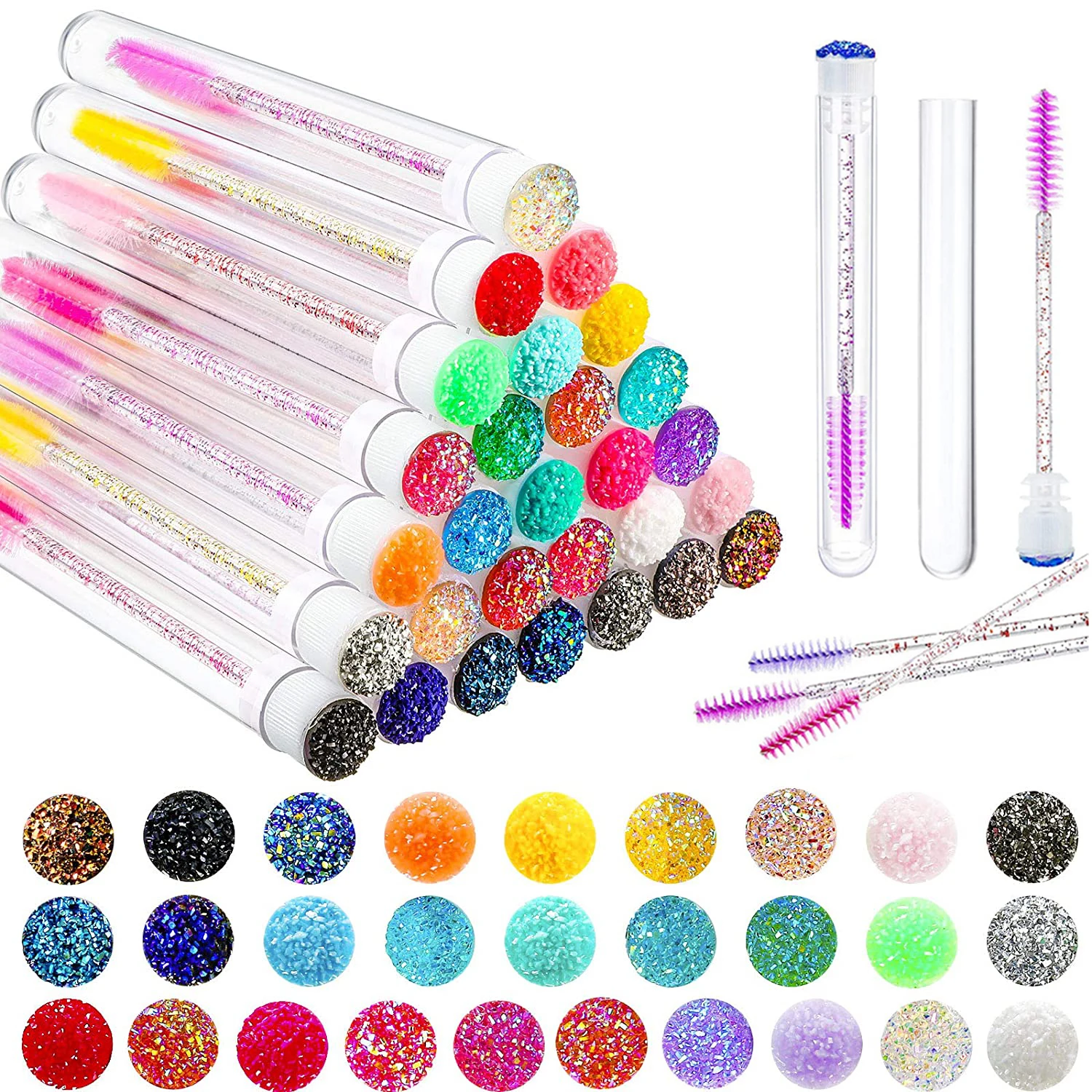 50100pcsReusableEyelashesBrushTubeforEyelashExtension