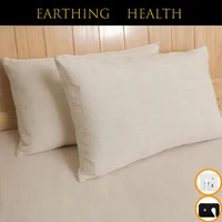 Earthed Silver Fiber Pillowcase with Earthing Cord Radiation-proof Kits Grounding Health EMF Protection for Better Sleep 1