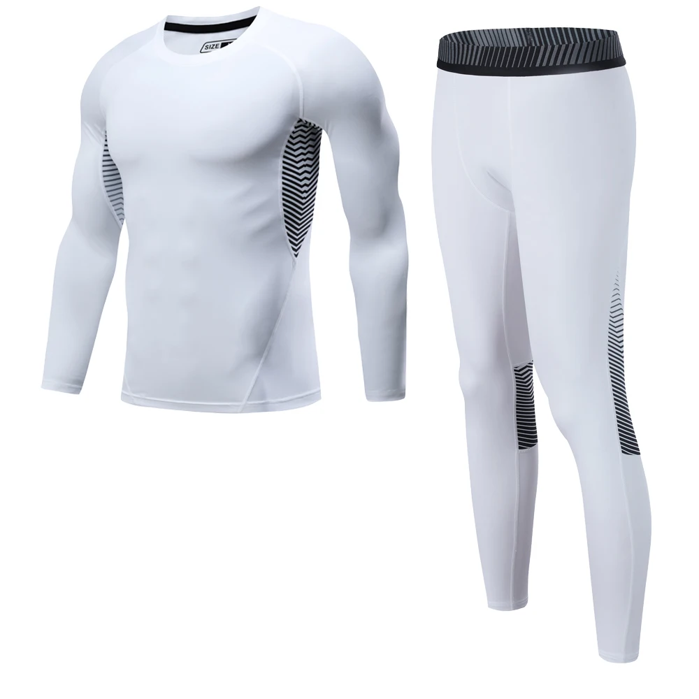 Compression Set Thermal Underpants Leggings Shirt Men's Clothing Winter First Layer Long Johns Black Track Suit Kids Sportswear