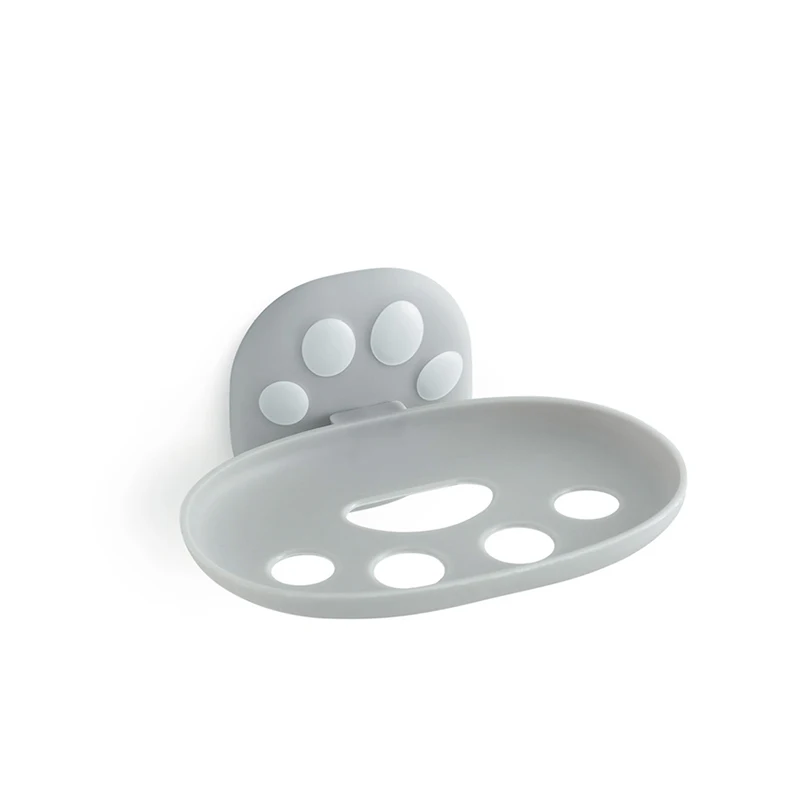 

Free Perforation Wall-Mounted Drain Soap Box ABS+Acrylic Adhesive,Bathroom Multi-Function Storage Soap Box Rack