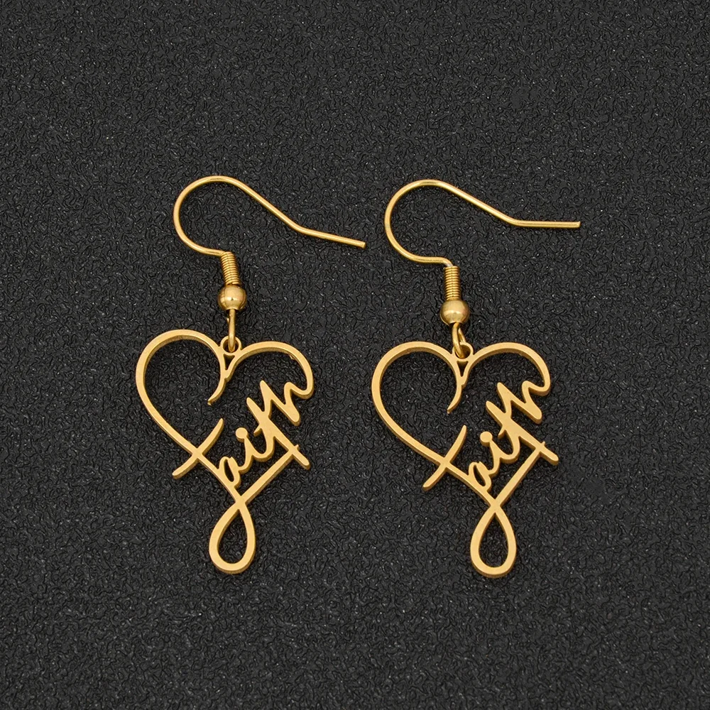Dangle Earrings Handmade Simple Design Cross Pendant Charms Drop Dangle Earrings Punk Jewelry Gift for Women Girl Friendship Gifts