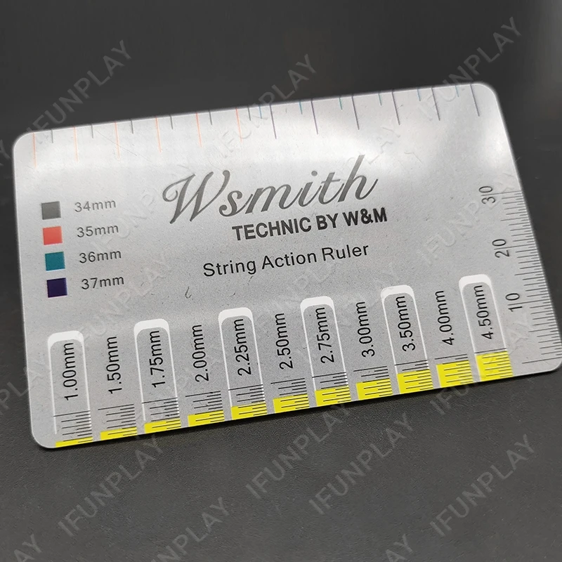 Guitar String Action Gauge String Pitch Ruler Measuring Tool for Bass Classical Electric Acoustic Guitar Parts 1pcs