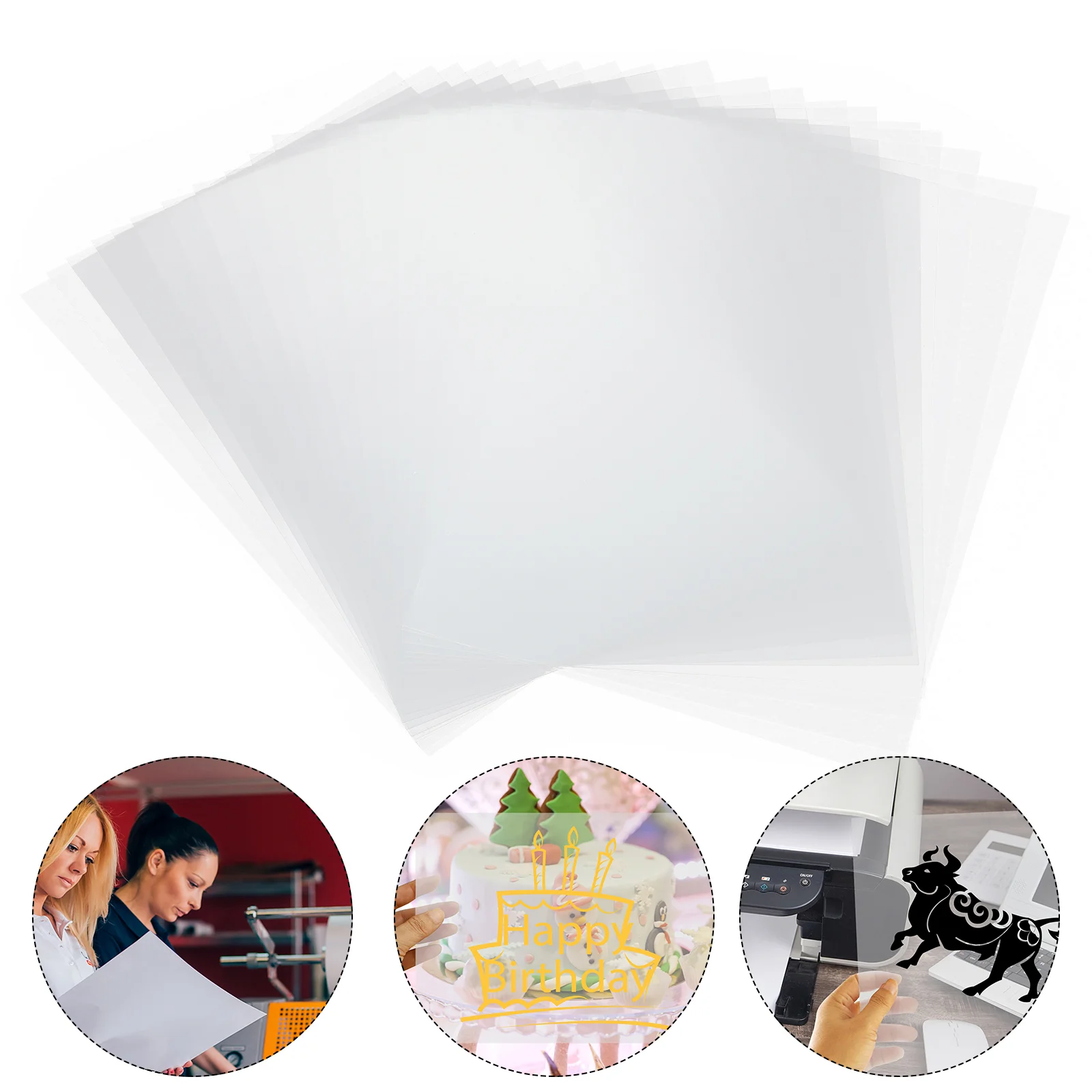 

20 Pcs Printable Film Clear Slides Transparency Paper The Pet Ink-jet Printing