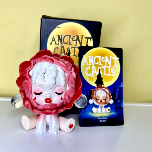 SkullPanda Blind Box Ancient Castle Halloween Blind Box Blood Jazz Blood Rose Handmade Kawaii Toy Figure Kids Gift Mystery Box 5