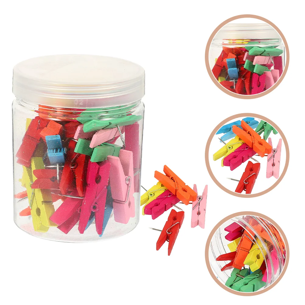 50 Pcs Photo Cute Thumbtack Office Bulletin Board Pushpin Wooden Stainless Steel Cubicle Accessories
