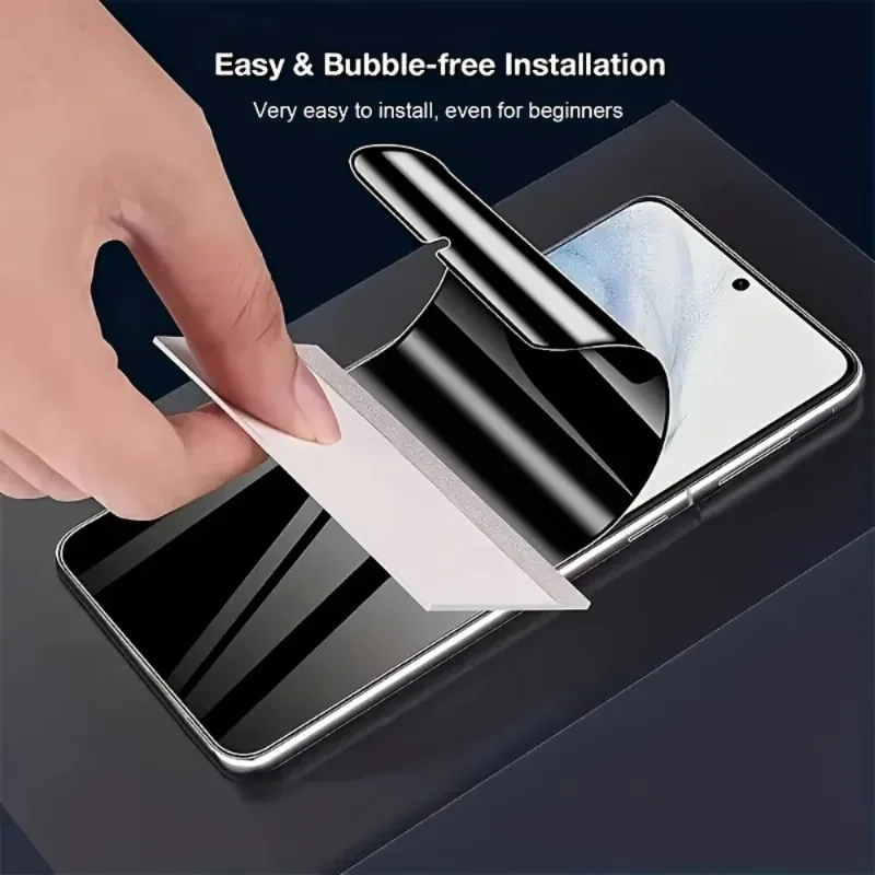 Set of 2 Solid Anti-Spy Hydrogel Phone Screen Protectors