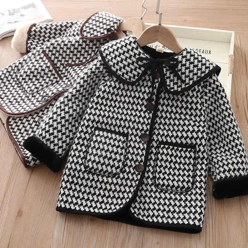 

Girls Coat Jacket Cotton Outwear Overcoat 2023 Fur Warm Thicken Plus Velvet Winter Autumn Teenager Children's Clothing