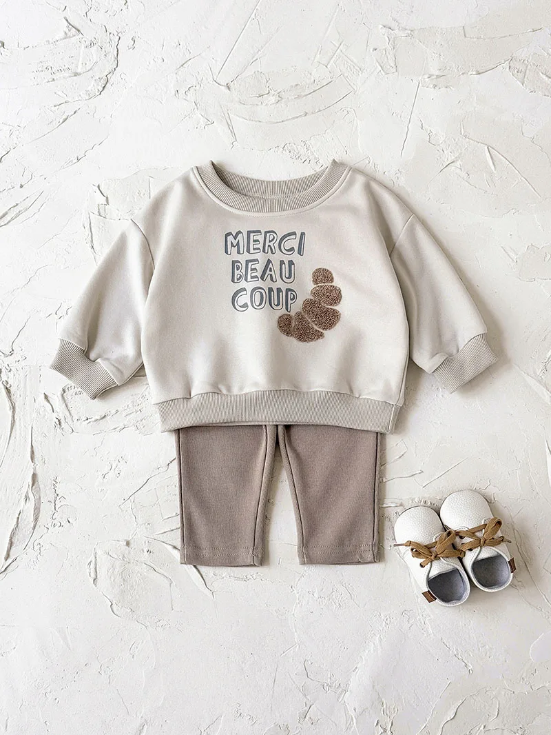Autumn Baby Clothes Set Cotton Hoodie Pants