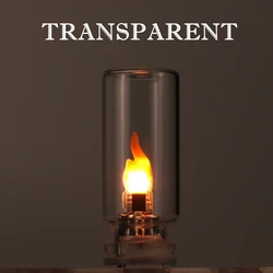 USB Flame Flickering LED Candle Night Light (Transparent)