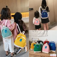 2023 Cartoon Dinosaur Kids Backpack Parent-child Canvas Backpack Children's Bag Girls Boys Kindergarten School Bag 2