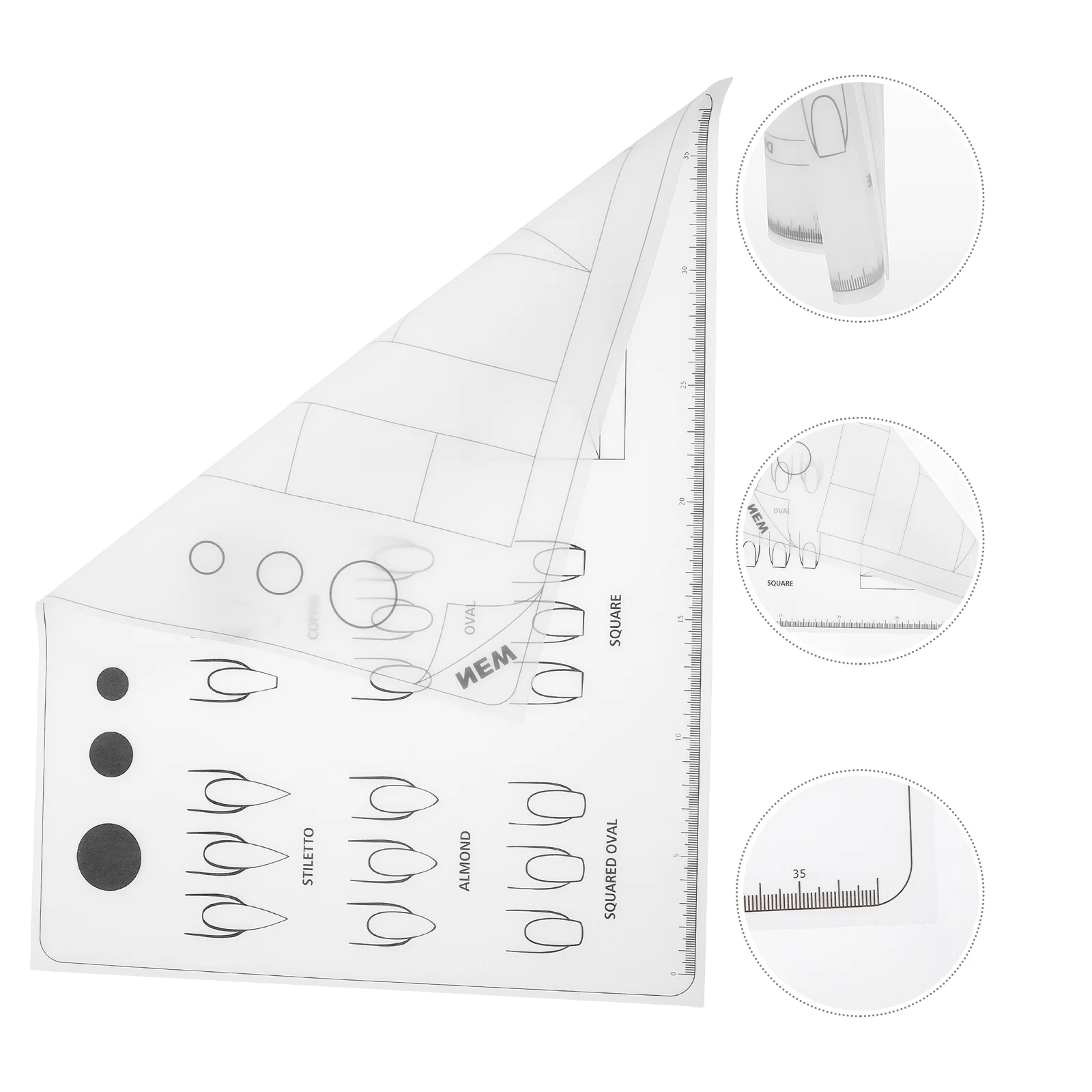 Nail Art Practice Pad Acrylic Manicure Mat Hand Rest Trainer Coloring Sheet Silicone Stamping Plate Fingernail Design Tool