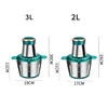 Electric Meat Grinder Chopper Stainless Steel Kitchen Machines Vegetable Crusher Slicer Machine Household Mixer Food Processors 6