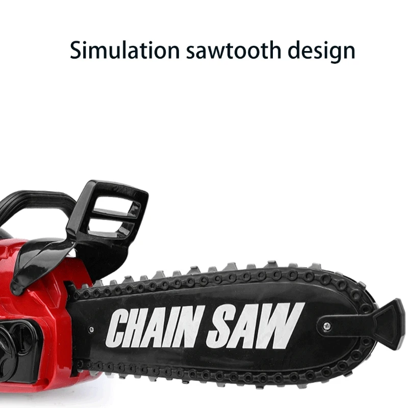 Children&rsquo;s Electric Chain Saw Toy Interactive Construction Tool with Realistic Sound Toddler Boys Party Xmas Gift