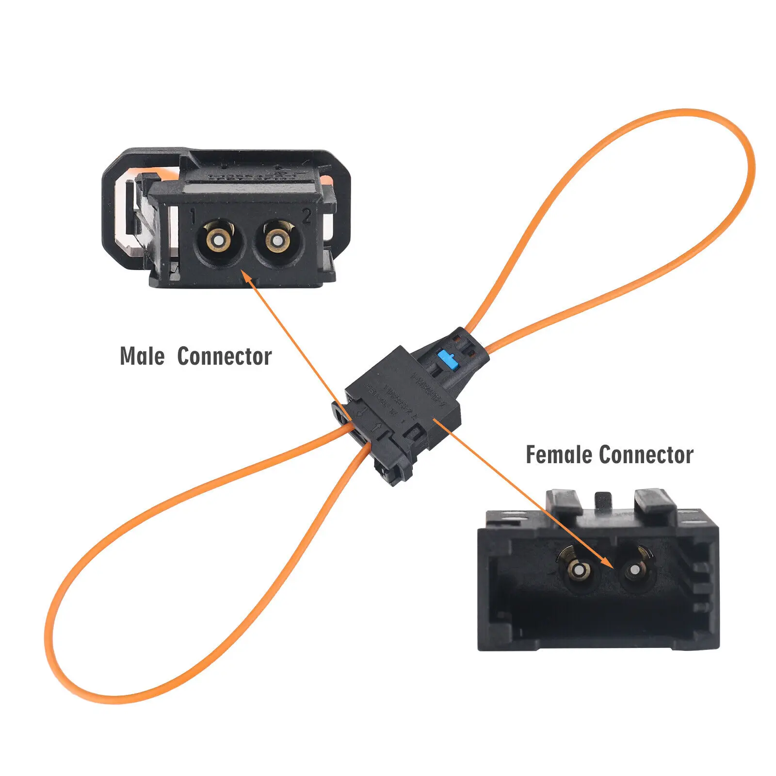 Adattatori Fibra Ottica Per Auto - Set Da 2 Pezzi MOST, Maschio E Femmina, Per Diagnosi BMW/Mercedes - Foto 5