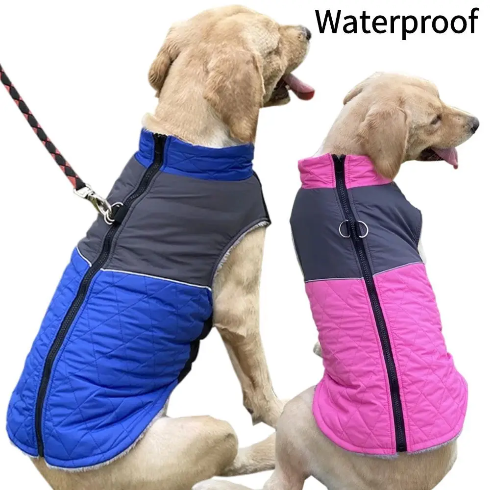 

Winter Warm Dog Clothes Waterproof Outfit Vest Winter Windproof Pets Dog Jacket Coat Padded Labrador French Bulldog Outfits