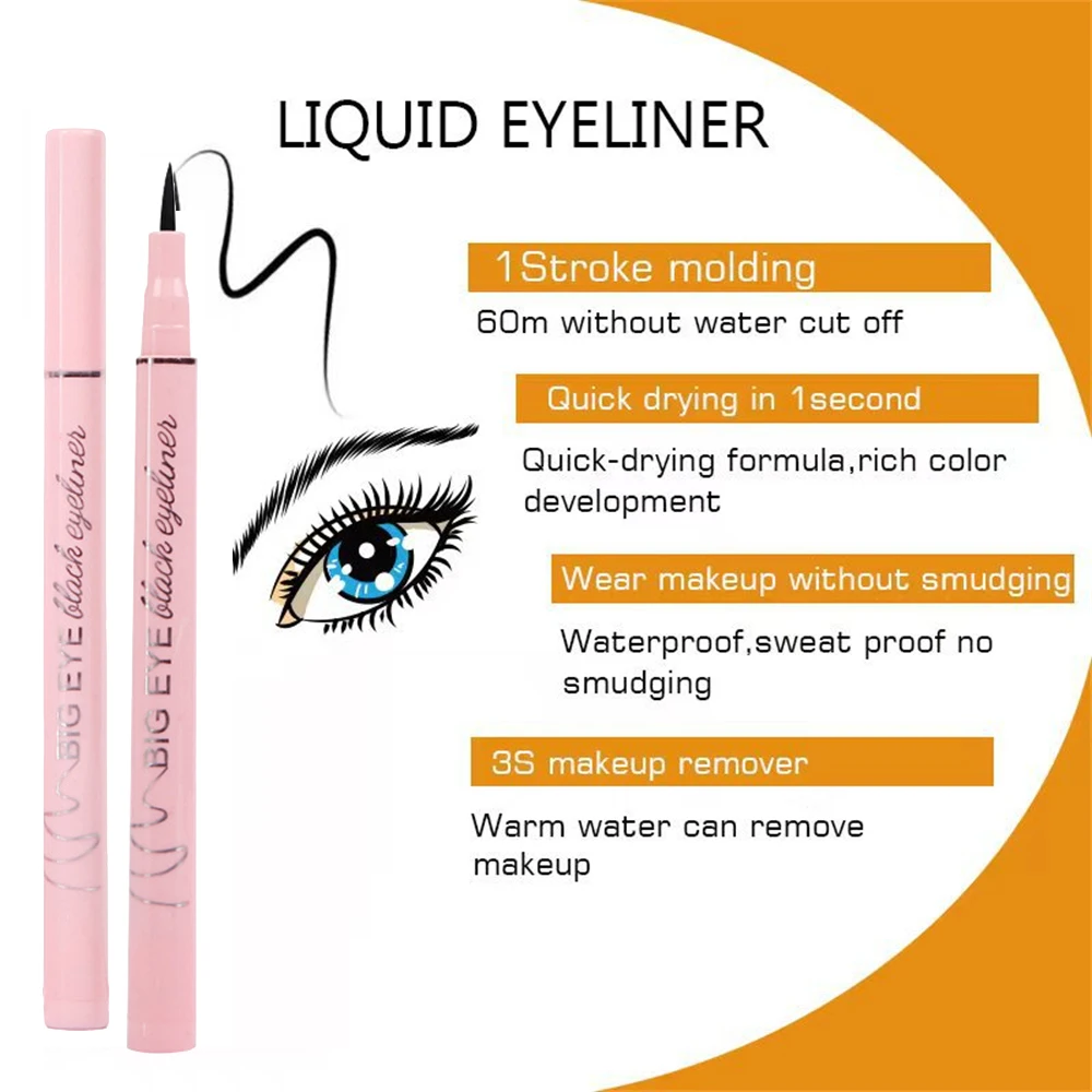 Eyeliner liquido waterproof punta ultra-fine lunga durata nero_voghion.com