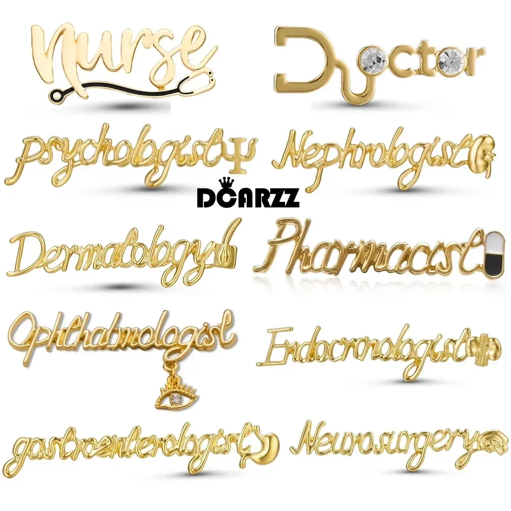 DCARZZ Medizinische Signatur-Broschen, Anstecknadeln, Set, Apotheker, Psychologie, Abzeichen, Medaille, Schmuck, Zubehör für Arzt, Krankenschwester, Geschenke