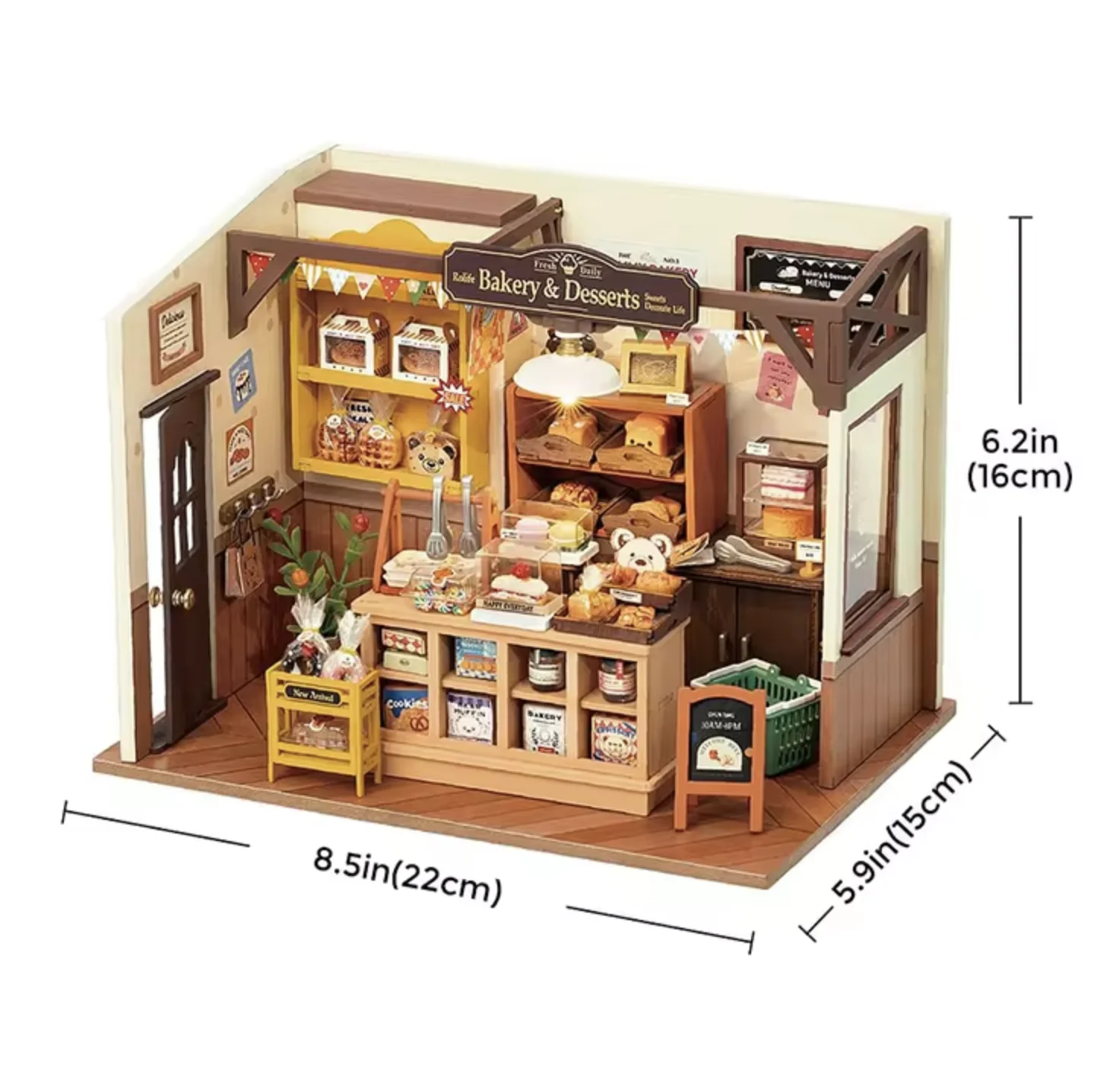 DG161 Becka's Baking House Robotime Rolife  DIY Puzzles Kit  3D Wooden Handmade Miniature Dollhouse