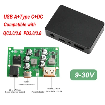 USBA + Tipo C + DC QC2.0 3.0 PD2.0 3.0 Regolatore solare Regolatore pannello solare 5V 9V 12V Caricatore solare a ricarica rapida 9-30V
