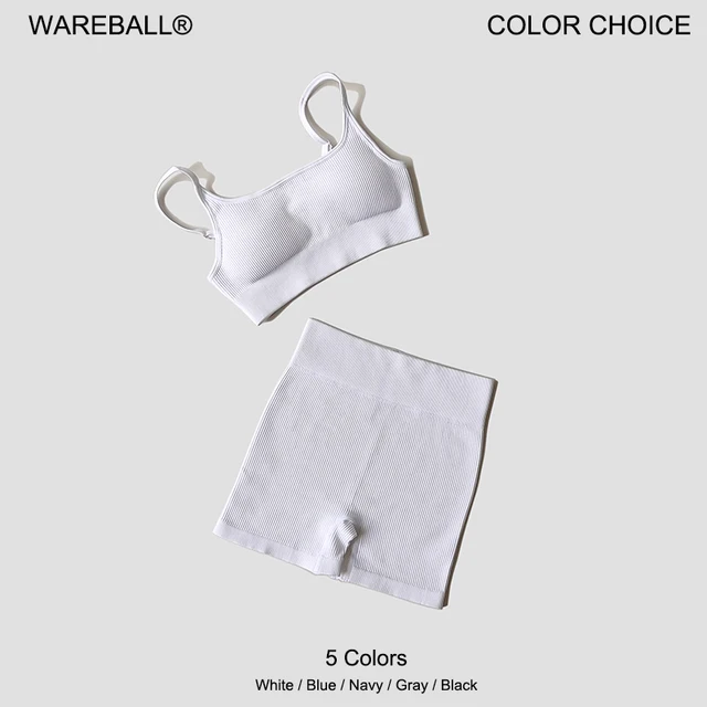 WAREBALL Seamless Yoga Set Female Women's Crop Top Bra Leggings 2PCS Women Outfit Fitness Gym Workout Shorts Sport Wear Gym Suit