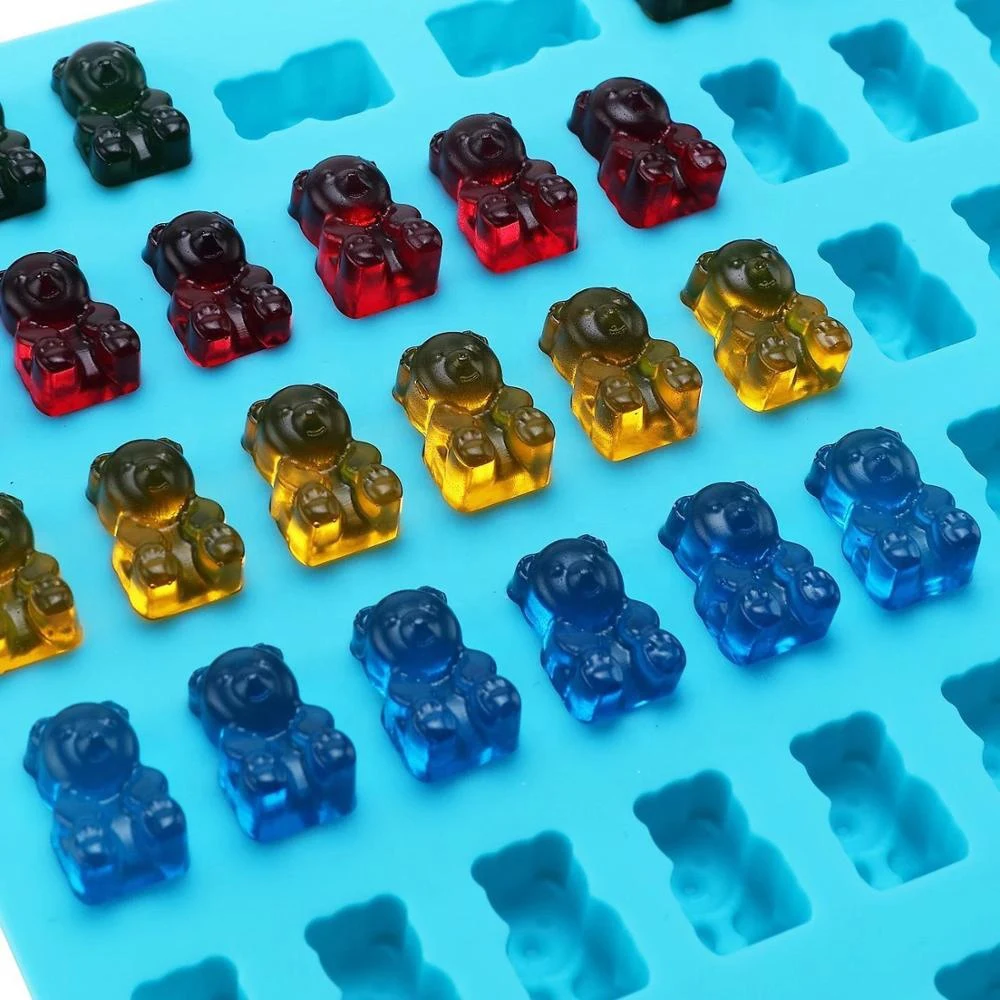 Silicone Gummy Bear Candy Mold with Dropper - DIY Chocolate and Fondant Decorating Tool