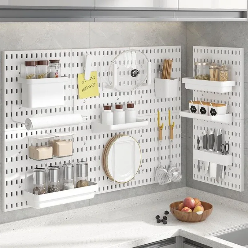 Multi-Functional Pegboard Wall Organizer with Shelves
