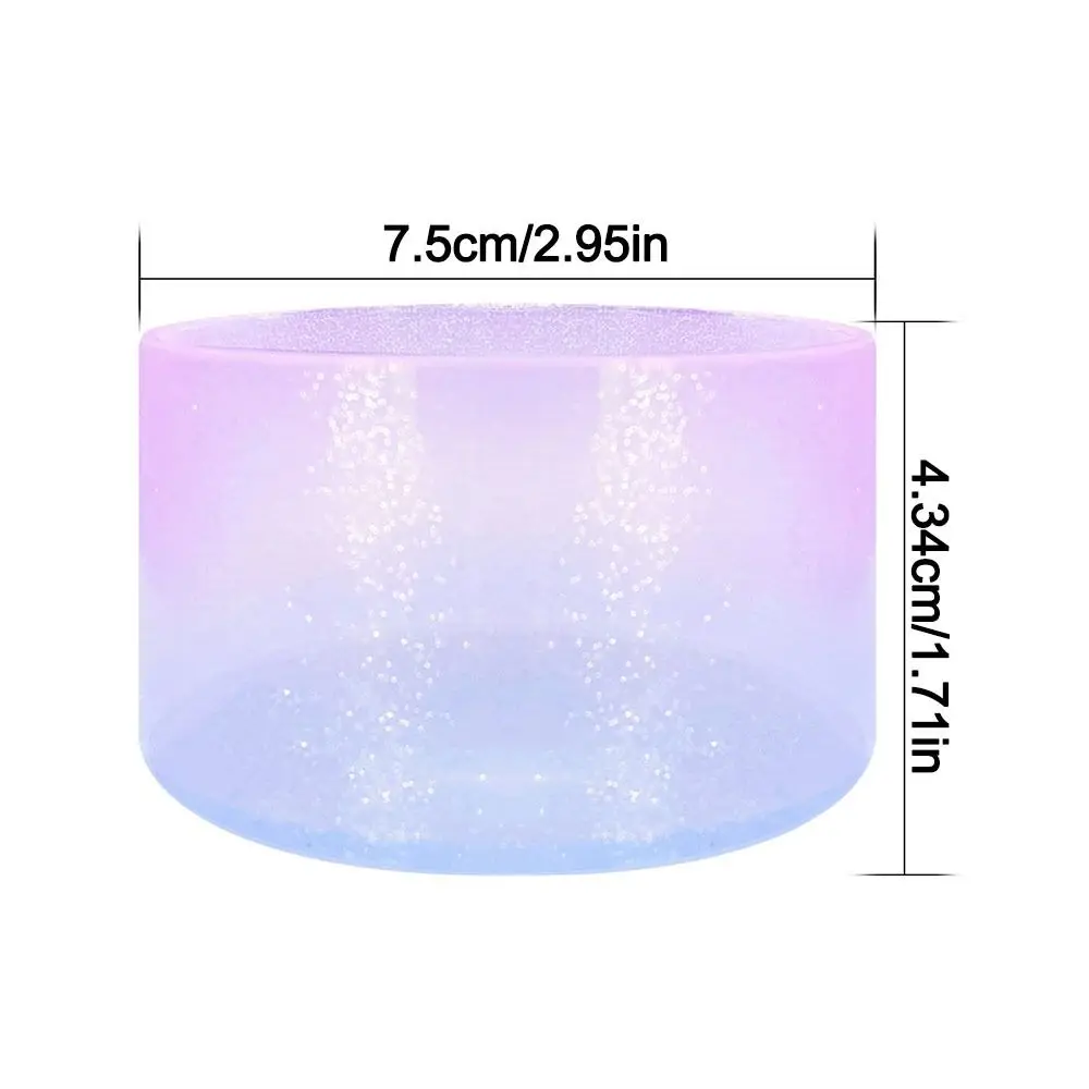 선물용 젤리 그라데이션 글리터 바닥 커버 미끄럼 방지 지름 7.5cm 바닥 슬리브 실리콘 물병 액세서리 (물컵용)