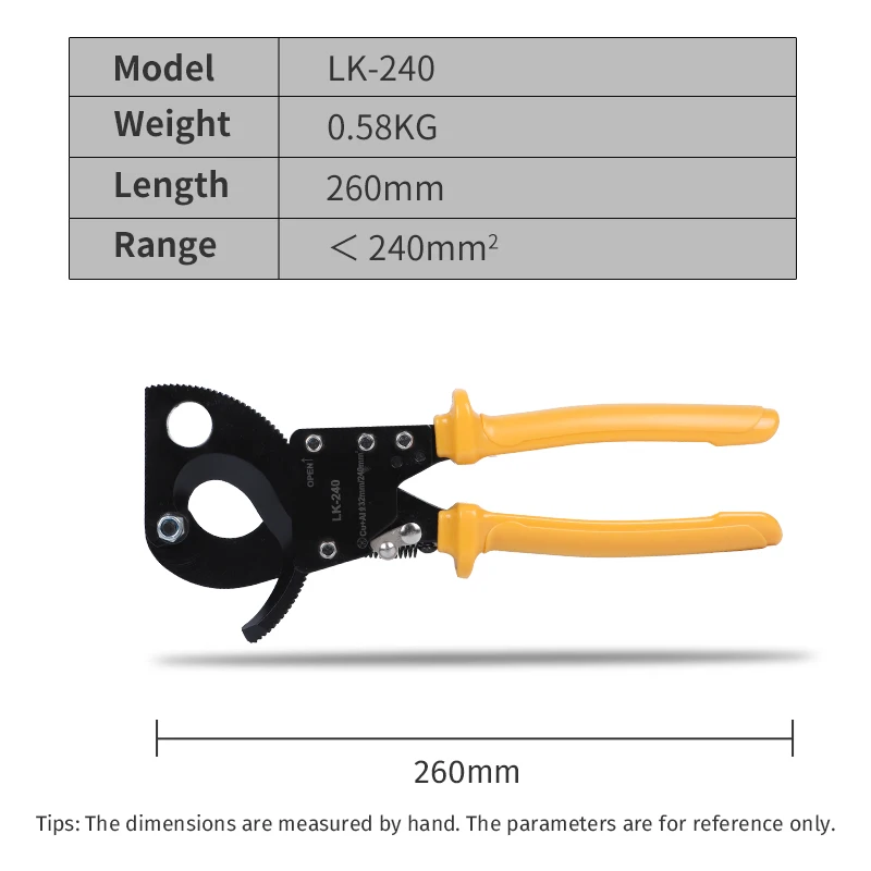 Ratchet Cable Cutters, Dechengbao Up To 600 MCM  300mmu00b2  Ratchet Cable Cutters Heavy Duty Cutting Aluminum Copper Armored Armoured Cable Cutter Ratchet Cutters