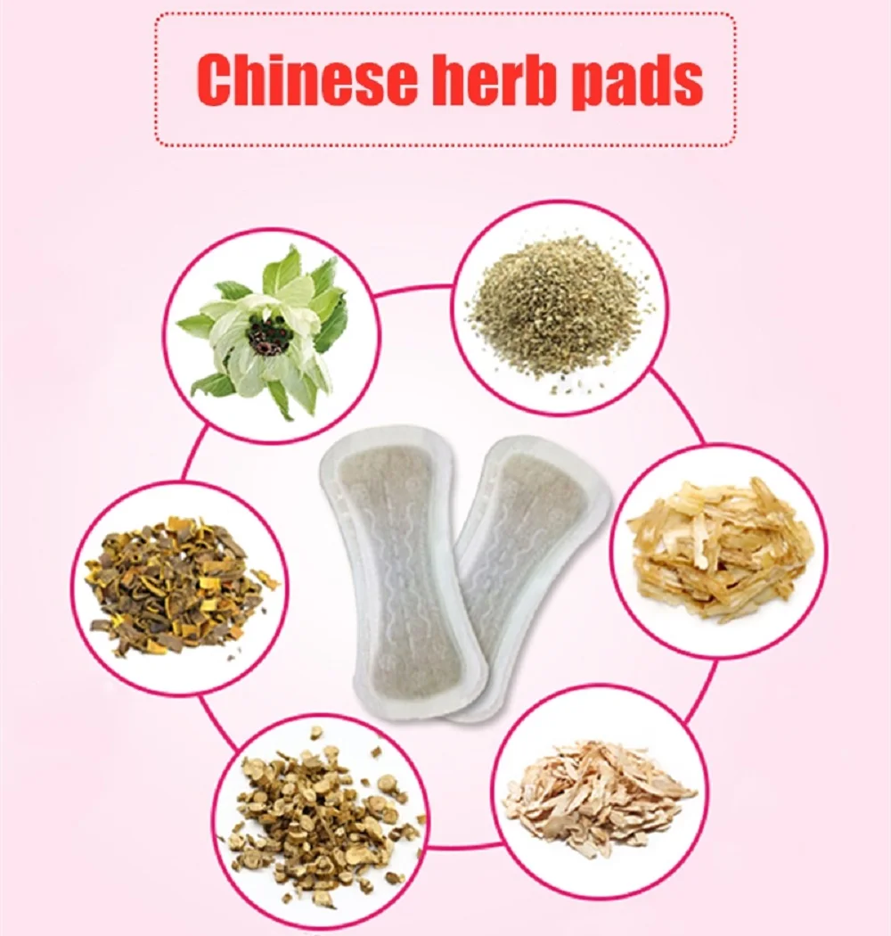 Description Picture 6 of item20pcs Chinese Herbal Gynecological Pads Medicine Tampons Vaginal Infection Silver-ion Gynecol Cure Care Medicated Sanitary Pad