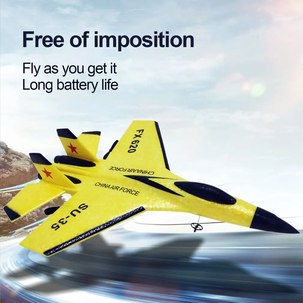 FX-620 SU-35 RC Remote Control Airplane 2.4G Remote Control Fighter Hobby Plane Glider Airplane EPP Foam Toys RC Plane Kids Gift 4