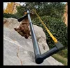 Outdoor Hunting and Shooting High Precision Telescopic High Power Stainless Steel Straight Rod Catapult Laser Flat Rubber Band 5