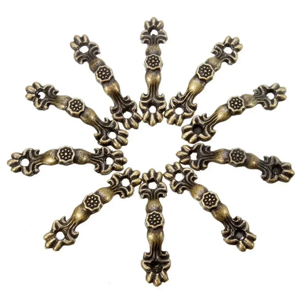 Jewelry Boxes Handles Antique Bronze Wardrobes door Handles Zinc Alloy Drawer Decorative 10 pcs