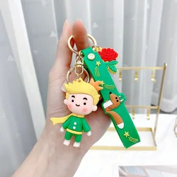 Cartoon Little Prince 3D Character Keychain Animal Fox Acrylic Jewelry Doll Keychain Accessories