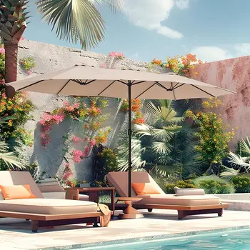 Double Sided Patio Umbrella 1