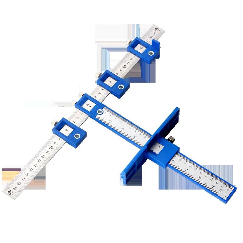 

Woodworking Drill Punch Locator Jig Drill Guide Cabinet Handle Knob Template Locator Hole Punch Tool for Woodworking