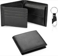 Classic Mens Black Leather Wallets Solid Soft Credit Cards Holders Slim RFID Blocking Purses Coin Pocket Banknote Compartments 1