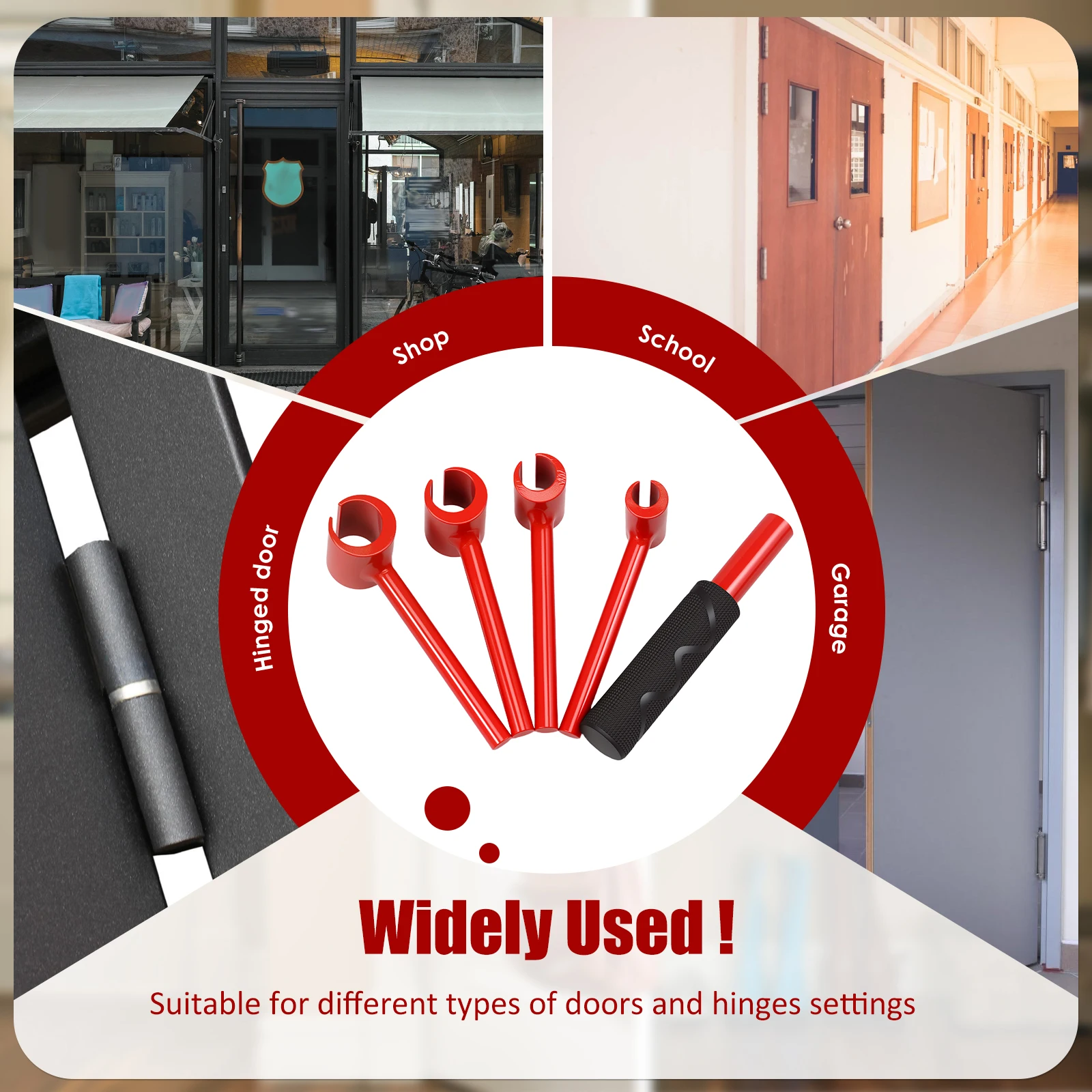 Door Hinge Adjustment Tools Steel 4 In 1 Hinge Adjustment Wrench Door and Cabinet Alignment Tools Sturdy Repair