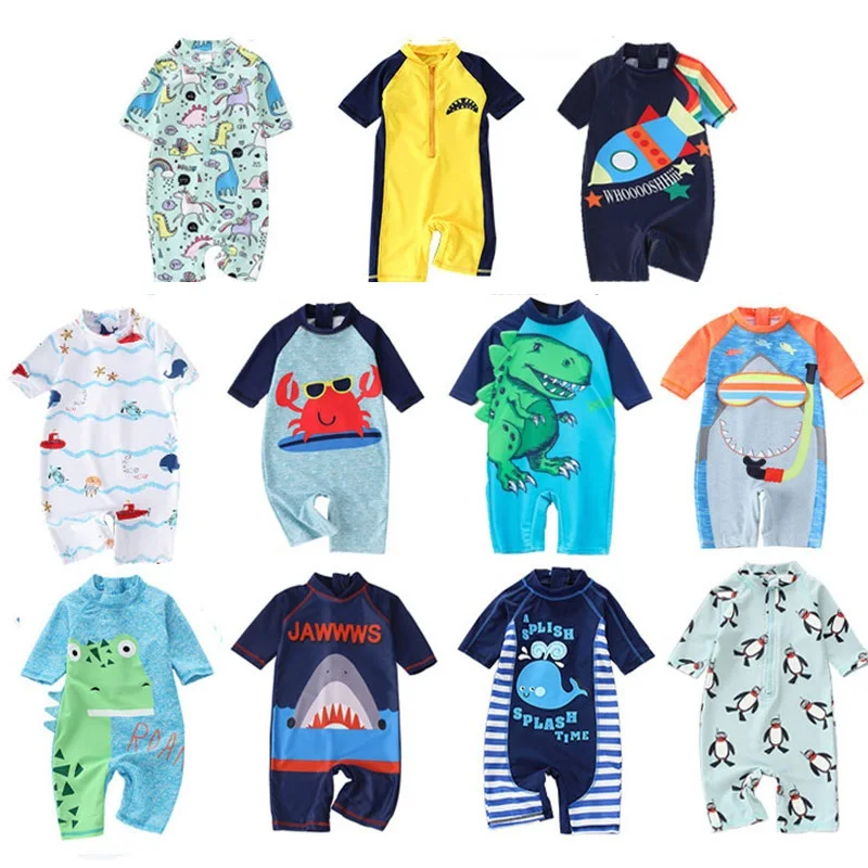 Kids Swimsuits Boys Swim Shorts Kids Boys Swimsuit One Piece Sunscreen Quick-Dry