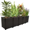 Large Planters for Outdoor Plants Raised Garden Bed Elevated Rectangular Garden Box Kits 1
