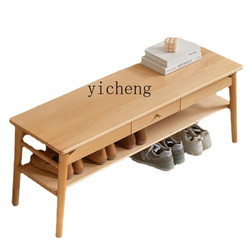 

Zk Solid Wood Shoe Cabinet Simple Modern Solid Wood Strip Shoes Rack