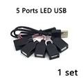5 ports led usb