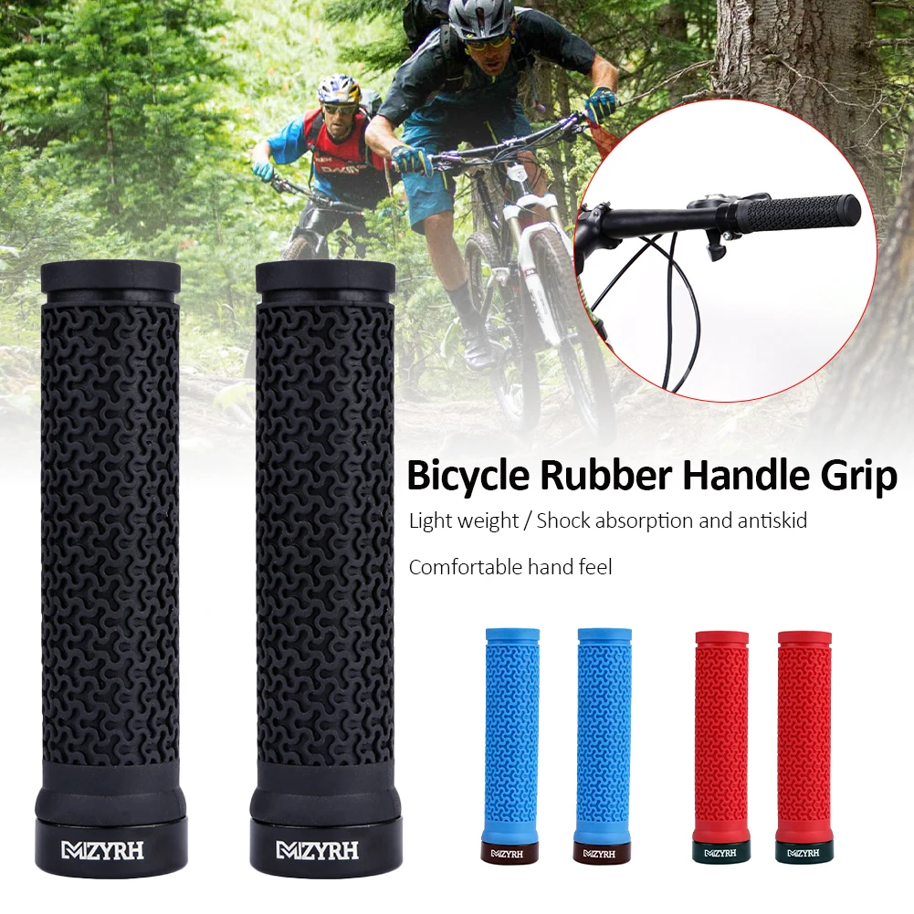 

MTB Mountain Bike Grips Folding Bicycle Handle Grips Handlebar Ultra Light Single Side Anti-Slip Shock-Proof Rubber Handle Grips