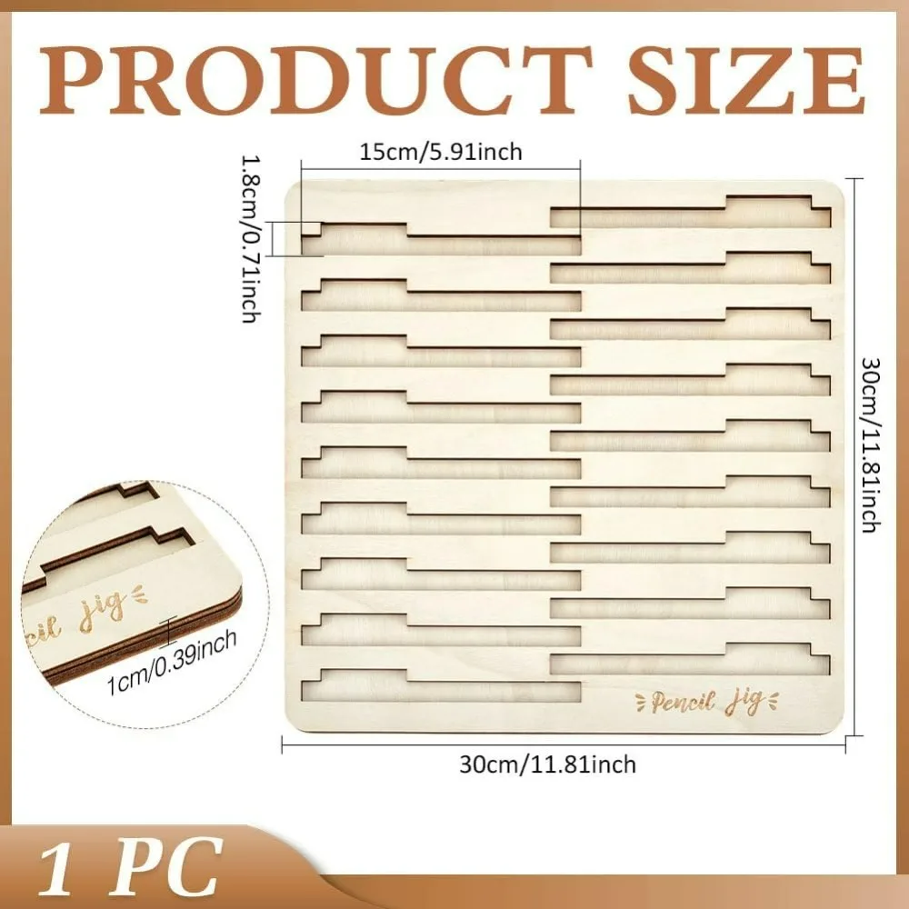 18 슬롯 정밀 펜 홀더 도구가 있는 레이저 조각 지그, 안정적인 조각 지원, 창의적인 펜 제작을 위한 목재 조각 지그